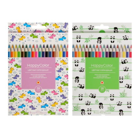 Pencils 18 colors BrunovisConti Happycolor, mix