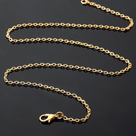 A chain with a carbine l = 45 cm (set 5 pcs.) 0.5 mm, cm-1935, color gold