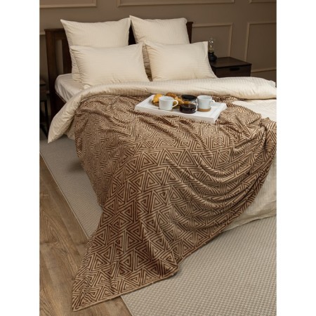 Texrepublic blanket, size 180x200 cm, brown color-9