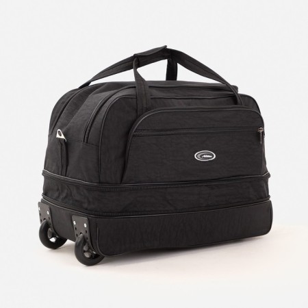Road bag on wheels, a lightning department, with an increase, an outer pocket, black color-2
