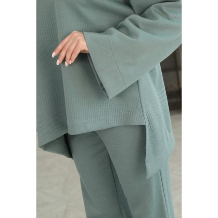 Female suit, size 50, green color-7
