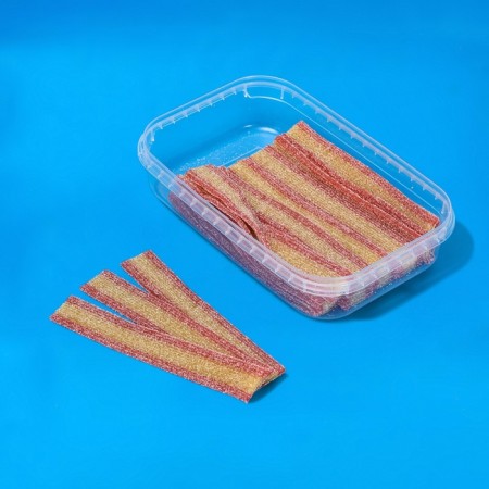 Sour marmalade - straps "Damla", banana, strawberries, 300 g-1