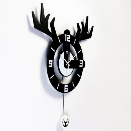 Wall clock, series: pendulum, "hunter", smooth move, 64x78 cm-1