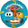 Flogi ball 18 "" Leva truck, congratulations! ", Circle, 1 pc. In the pack.