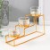 Climber Metal, glass for 3 candles "Staircase" Gold 20x6x10 cm