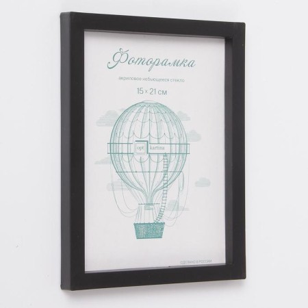 Photo frame plastic L-3 15x21 cm black (plastic screen)-6