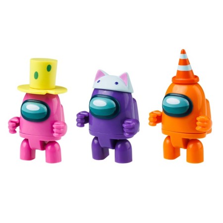 A set of figures among us, with mobile elements, with accessories, 3 pcs