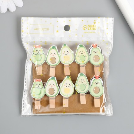 Decor for creativity tree "Procher. Avocado" set of 10 pcs 3.8x1.9x1.2 cm-4