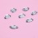 Rhinestones are sewing "drop", 10 × 14 mm, 20 pcs, white color