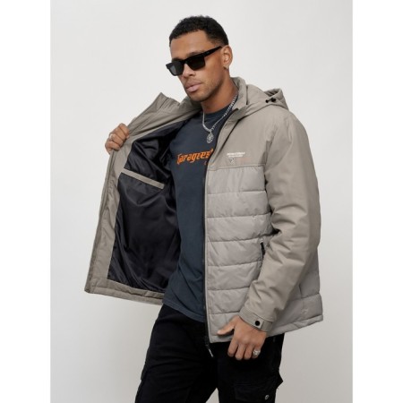 Male spring jacket, size 52, gray color-9
