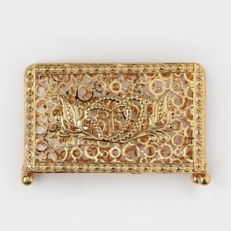 Salvetnitsa decorative "Hearts", Golden color-3