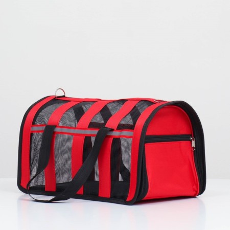 Striped-striped bag 35*23*22 cm, red-2