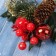 Decor "Winter Dreams" apples berries bump twig with snow, 15 cm