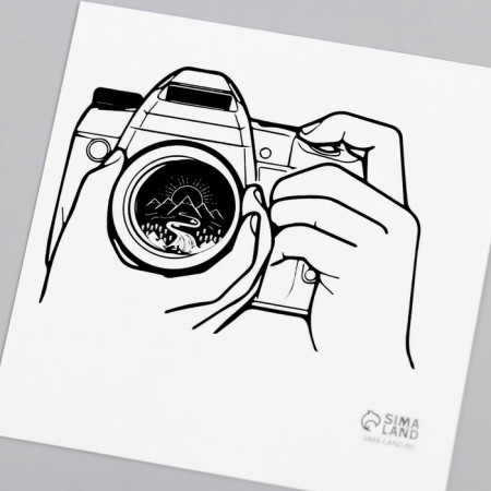 Tattoo on the body Black "Fotik" 6x6 cm-5