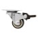 Furniture wheel Cappio d = 25, with a stop, rotary, soft move, tpr coating