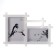 Photo frame plastic in 2 photos 10x15 cm "Crown" dark silver 30x28 cm