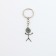 Metallic key keychain with a joke "Plans for the Day", 7 x 3 cm