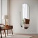 Wall mirror "White Rubin", in the oval case, 110x45 cm