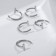 Piercing in the lip (fake) "Ring", set 5 pcs, d = 8 mm, color silver