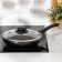 Forever pan, d = 22 cm, removable handle, glass cover, anti -stick coating, black color