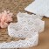 Knitted lace, 32 mm × 10 ± 1 m, white color