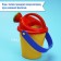 Set for playing sand, 8 molds, scoop, watering can, rake, Mix colors