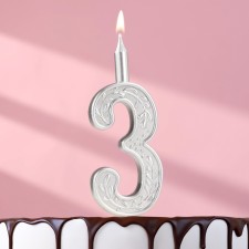 Candle for the Silver Pattern Cake, the number 