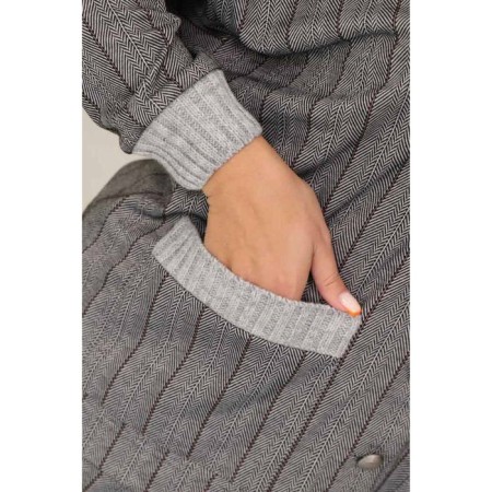 Cardigan female, size 52, gray color-8