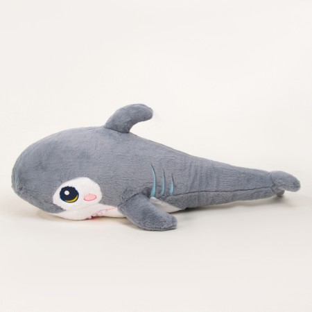 Soft toy "Shark", 80 cm, gray color-1