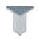 Stationary support, square OSK - 100 K, H = 100 mm, matte chromium color