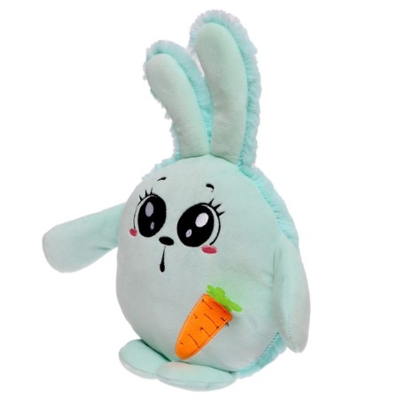 Soft toy "Bunny Pupsik", menthol color, 20 cm-1