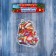Glass sticker "Dragon in a cap, with gifts" 10x12 cm