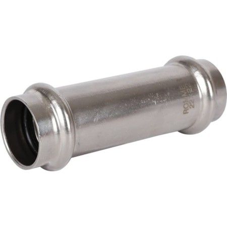 Equal coupling Rommer RSS-0017-000022, D = 22 mm, press, stainless steel