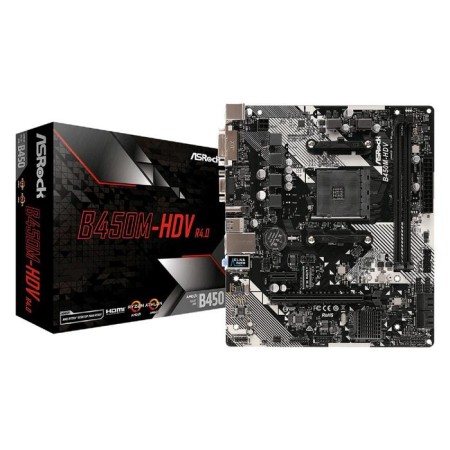 ASROCK B450M-HDV R4.0, AM4, B450, 2XDDR4, VGA, DVI, HDMI, MATX-4