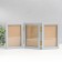 Photo frame plastic 10x15 cm, triple vertical, silver