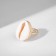 The ring "shell" is sea, beige color in gold, dimensionless