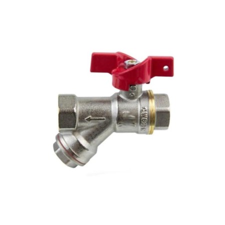 Aquasfera ball valve 1015-01, 1/2 ", PN 40, with a filter, full-pass, butterfly-1
