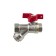 Aquasfera ball valve 1015-01, 1/2 ", PN 40, with a filter, full-pass, butterfly