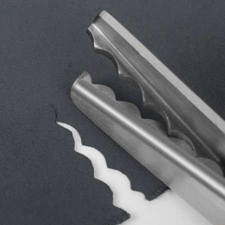 Scissors "Wave", 9 ", 23 cm, step - 10 mm, black color-4