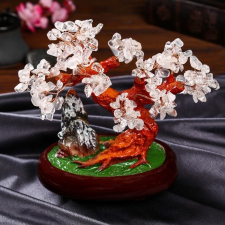 Bonsai souvenir "Cash tree with rock crystal" 204 pcs 23x25x13 cm
