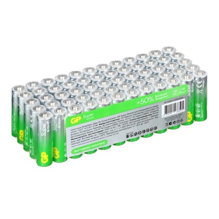 Battery Alkalin GP Super Alkaline, AA, LR6-60BOX, 1.5V, set, 60 pcs