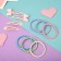 Hair Set "Olivia" (6 rubber bands, 4 invisibility 4.5 cm) Pink bow of peas