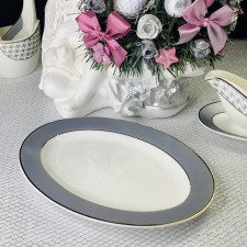 Блюдо овальное Lenardi Earl Grey, длина 23 см