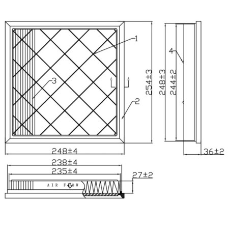 Air filter Totachi Ta-2721-1