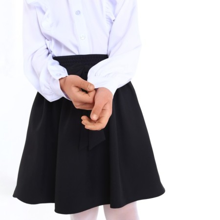 School blouse for girls, white color, height 146 cm-2