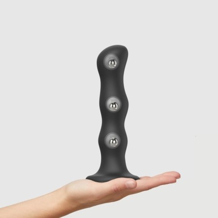 Fallomitator Strap-on-ume Dildo Geisha Ball Black XL, 19 cm-1