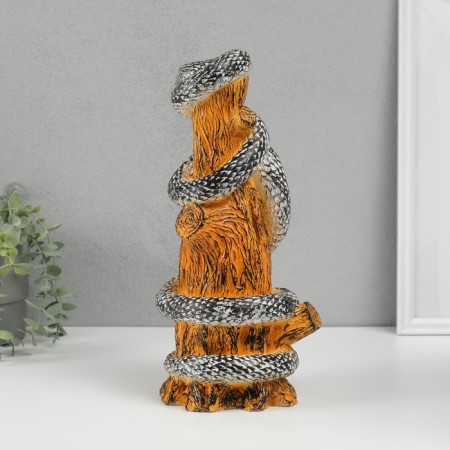 New Year's piggy bank "Snake on the stump" 33 x 14 x 15 cm.-1