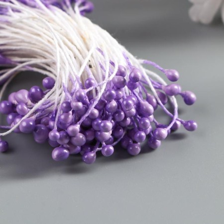 Stamens for artificial flowers "Lilac droplets" (set 130 pcs) length 6 cm-2