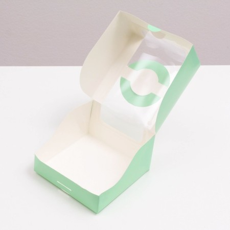 Bento-Port box with a window, mint, 14 x 14 x 8 cm-2