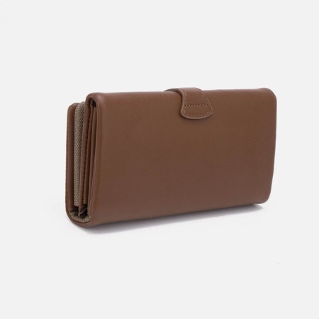 Wallet on the button, brown color-1